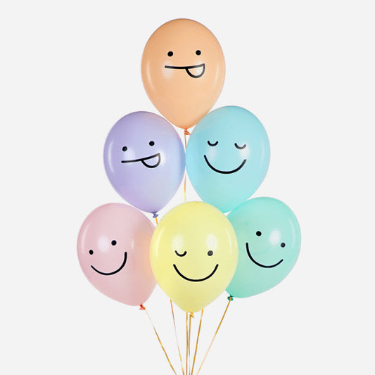 Ballon de baudruche emoji pastel pour decoration anniversaire ado