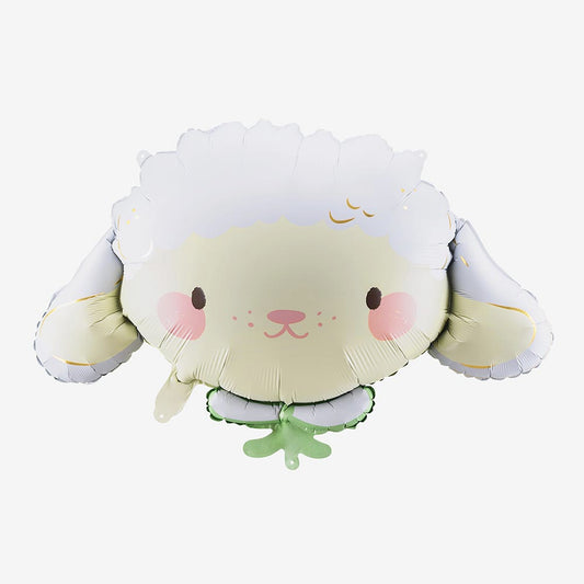 Palloncino a forma di testa di pecora per la decorazione di compleanno di animali da fattoria