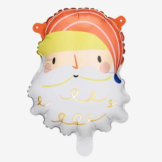 Decorazione indispensabile per la festa di Natale: palloncino di Babbo Natale con cappello