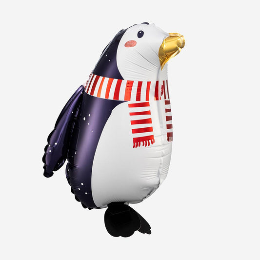 Ballon pingouin aluminum pour décoration fêtes de fin d'années 