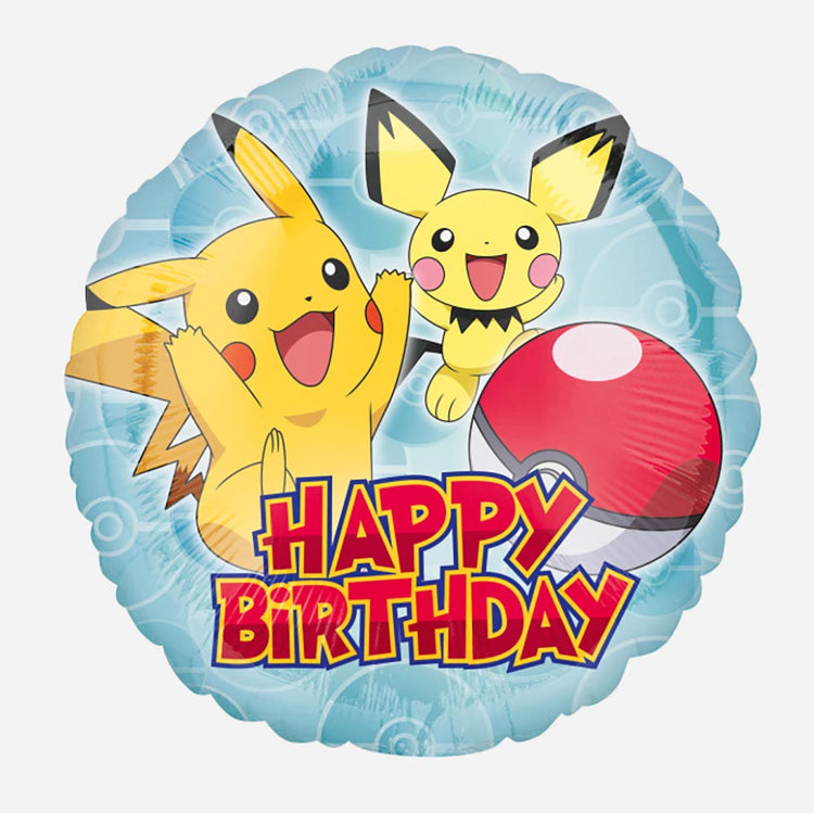 Ballon anniversaire Pokemon pour anniversaire enfant theme Pokemon