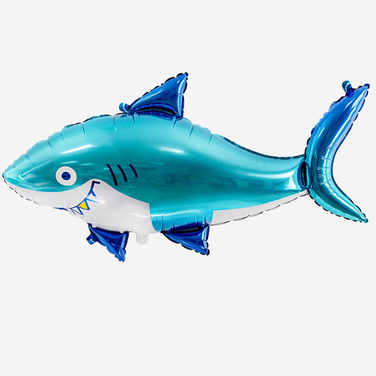 Ballon requin helium pour decoration anniversaire animaux de la mer