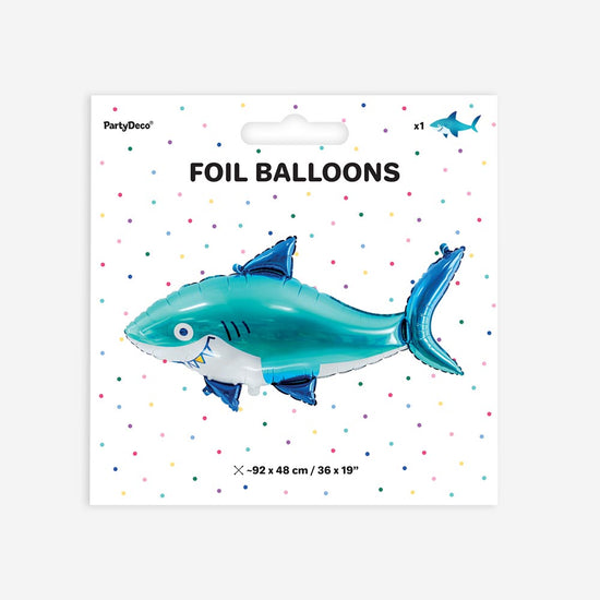 Packaging ballon forme de requin pour decoration anniversaire