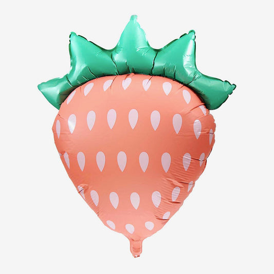 Ballon hélium fraise : decoration anniversaire Charlotte aux Fraises