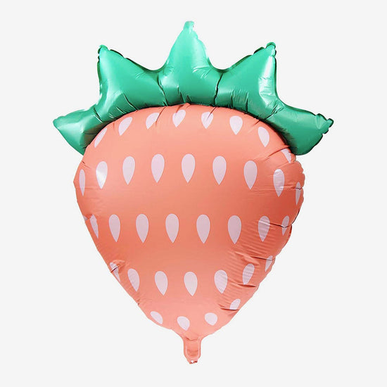 Ballon aluminium fraise - Décoration d'anniversaire enfant