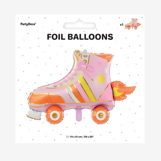 Packaging ballon helium roller rose : anniversaire années 80