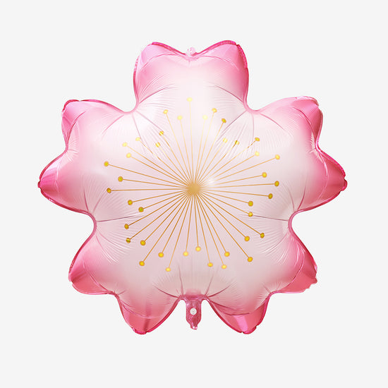 Decoración de fiesta de cumpleaños: globo con forma de sakura rosa fucsia