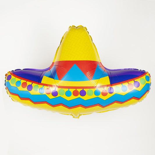 Sombrero helium balloon for Mexican birthday decoration