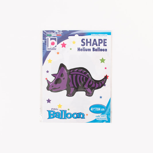 packaging ballon triceratops squelette : anniversaire dinosaure