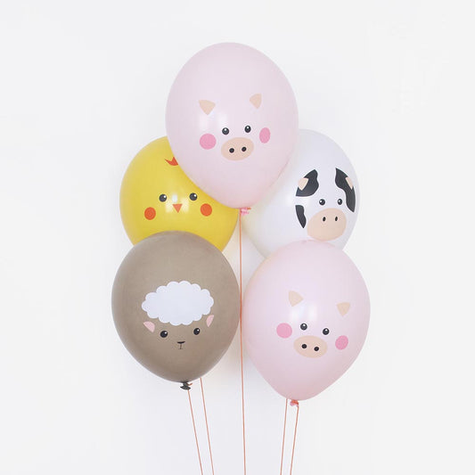 2-year-old birthday, 3-year-old birthday: farm animal balloons
