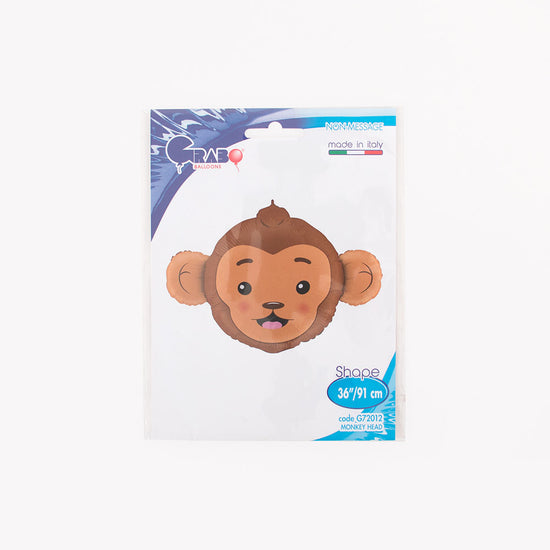 packaging ballon singe : anniversaire animaux safari