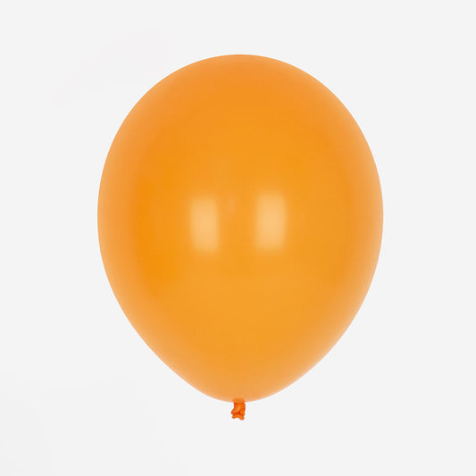 Orange latex balloon for Halloween decoration or child's birthday.