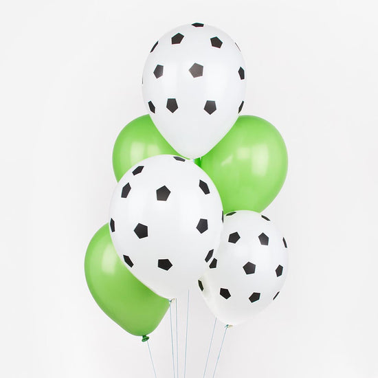 Football balloons for children's birthdays and football parties.
