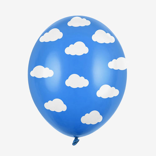 Globos con patrón de nubes para decoración de baby shower, cumpleaños de bebé
