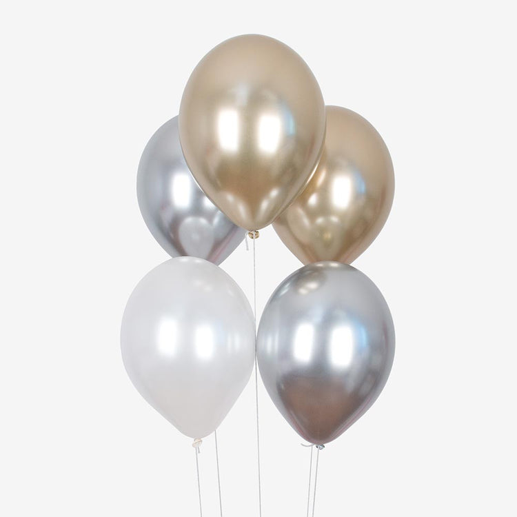 Ballon de baudruche latex biodégradable : 10 ballons mix mauves - décoration  anniversaire fête