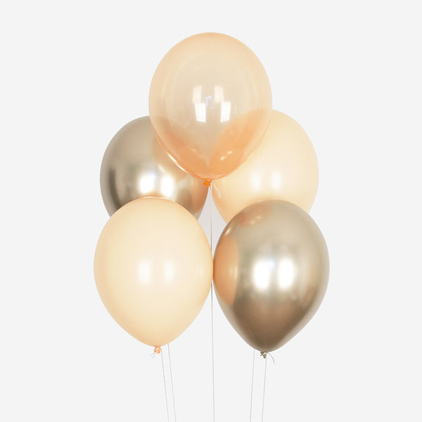 Ballon de baudruche latex biodégradable : 10 ballons marrons