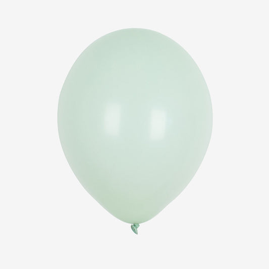 10 globos verde almendra cumpleaños tema pastel
