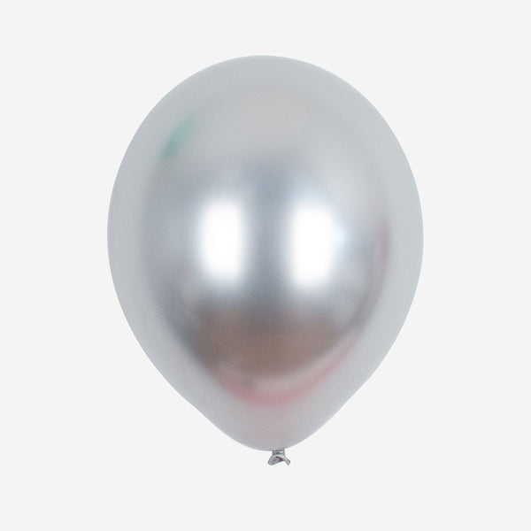 Ballons Chrome Luxe - Ballon Argenté - Chrome Argent Métallisé