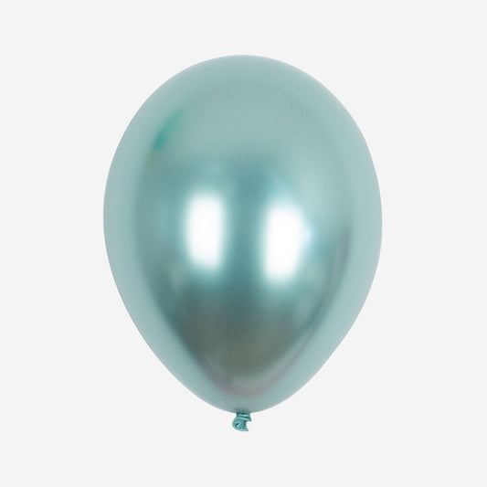 Dinosaur Theme Birthday Green Chrome Latex Balloons