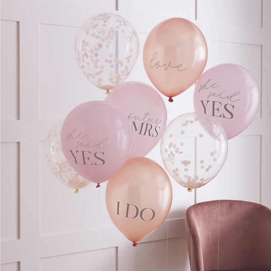 Accessoires pour décoration EVJF: Ballons de baudruche roses EVJF
