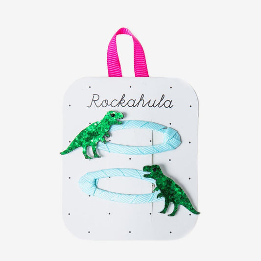 pochette cadeau anniversaire : barrettes dinosaures