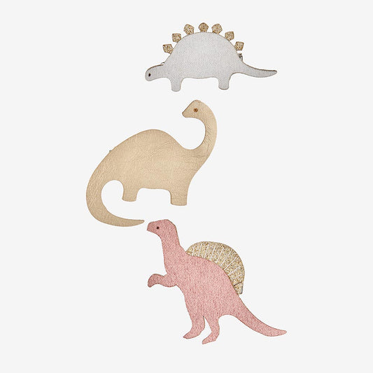 Pequeños regalos: 2 pinzas para el pelo de dinosaurios brillantes para niñas