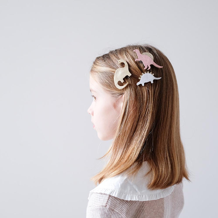 Accesorios para el pelo: pasadores de dinosaurio para tu hija