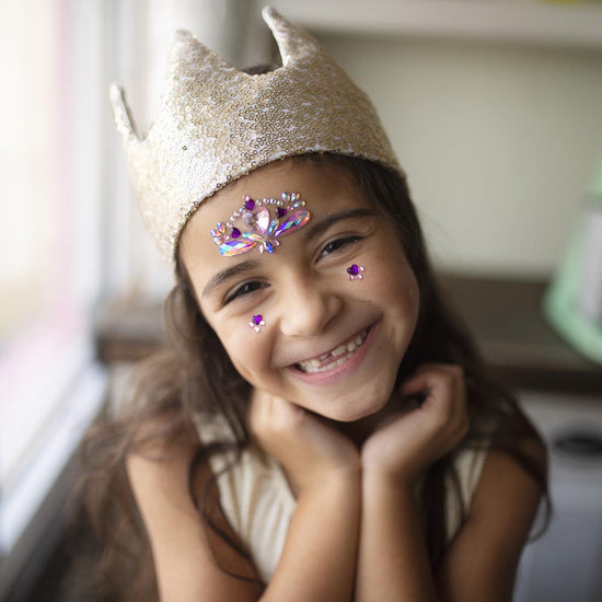 Anniversaire fille princesse avec stickers de peau iridescents