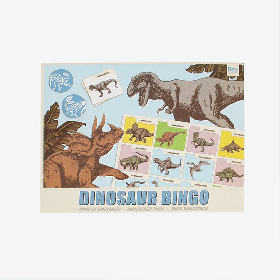 Idee cadeau anniversaire enfant original : jeu bingo dinosaures