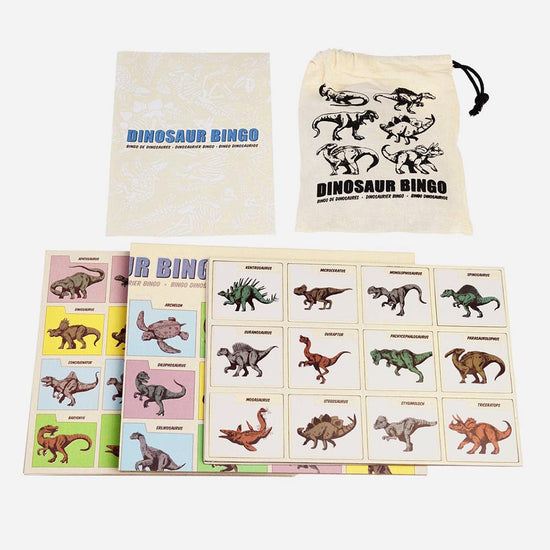 Jeu ludique bingo dinosaures à offrir en cadeau anniversaire enfant