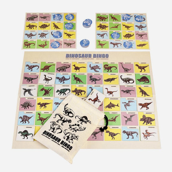 Idée cadeau d'anniversaire enfant : jeu bingo thème dinosaure