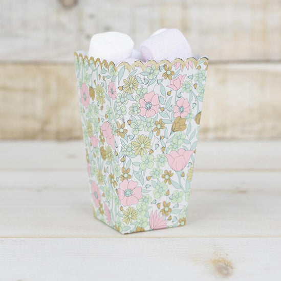 Liberty pastel popcorn boxes for girl baby shower decoration