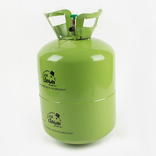 Helium tank for balloons and aluminum balloons.