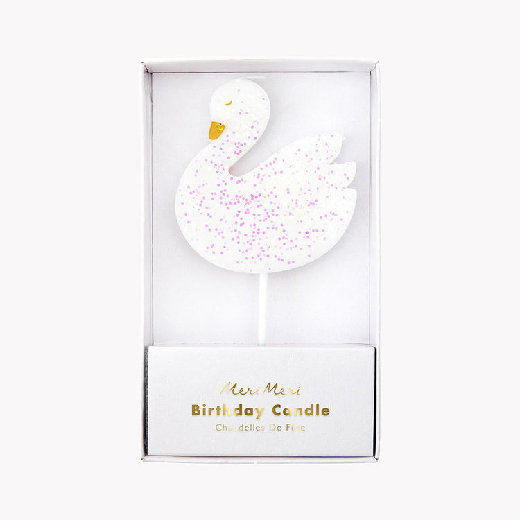 Velas de cumpleaños de cisne para decoración de pastel de cumpleaños de niña