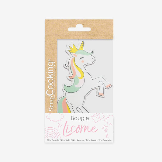 Vela de unicornio Scrapcooking: pastel de cumpleaños de unicornio para niñas