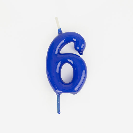 7cm Bleu Bougie Numéro d'Anniversaire, 3D Bougies de Gâteau Bougies  Chiffres Anniversaire Bougies Numérotées pour Anniversaires Fêtes Enfants  Adultes (8)