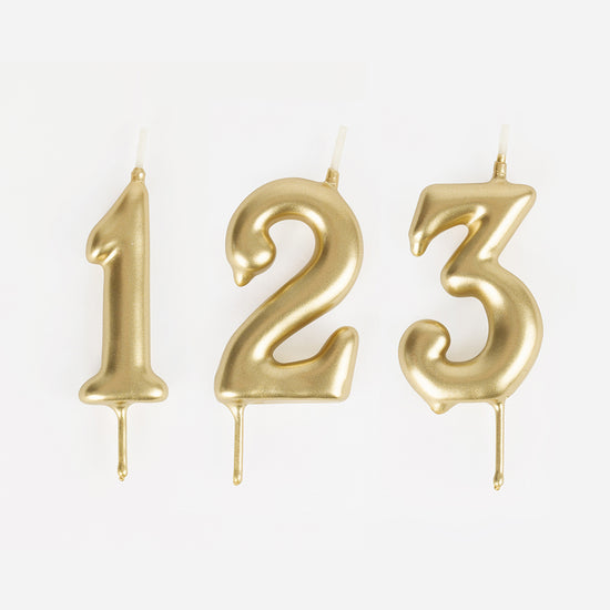 Kit 10 bougies anniversaire chiffres
