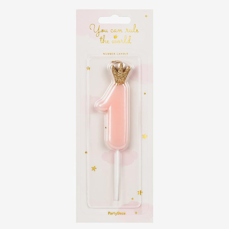 Bougie chiffre rose - Bougie anniversaire fille My Little Day