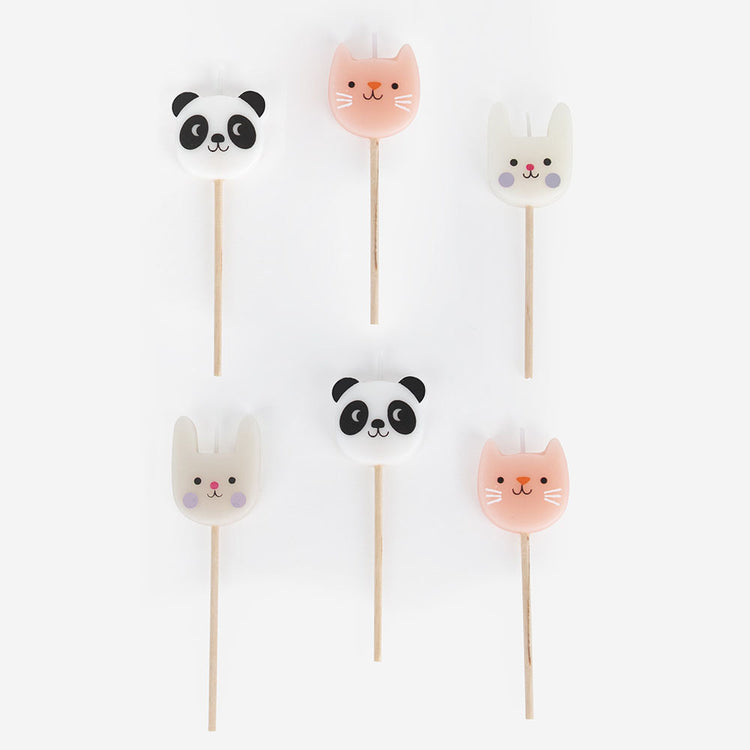Cute animal birthday candles for 1 year old birthday, 2 year old birthday