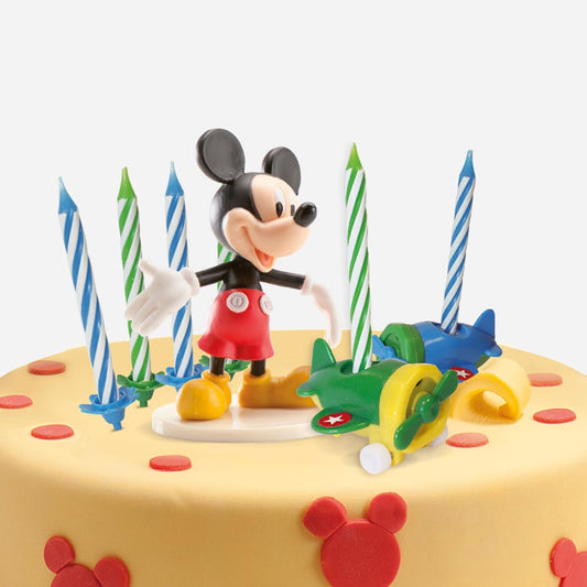 Décoration et bougie anniversaire Mickey avion : anniversaire disney