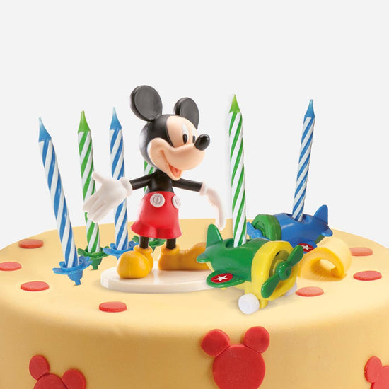 Decoración y vela de cumpleaños Avión Mickey: cumpleaños disney