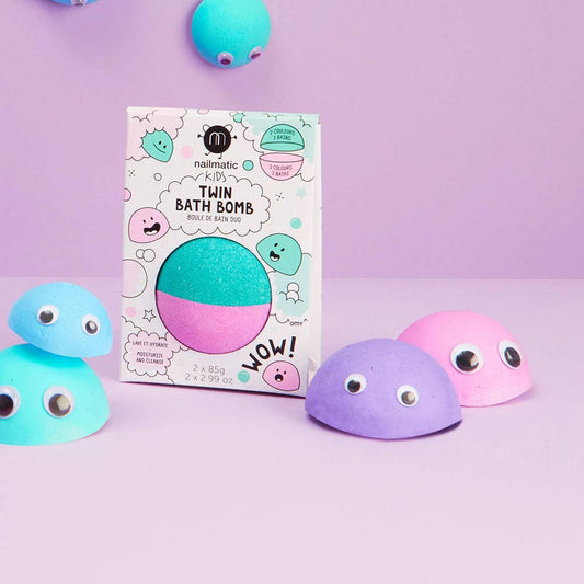 Les bombes de bainrose et lagon pour enfant nailmatic 