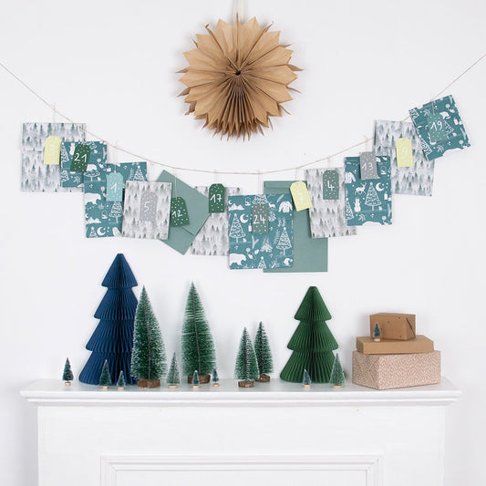 Advent calendar to make yourself: Christmas tree calendar kit