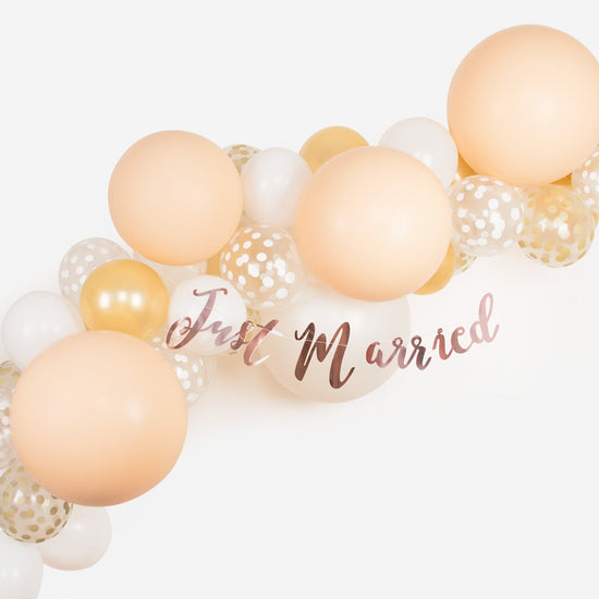 Kit décoration mariage - Arche de ballons nude - Mariage bohème