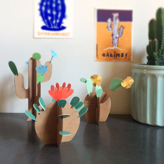 6 cactus à créer avec des enfants pour décoration table summer ou indien 
