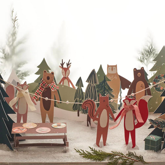 Idea de regalo de Navidad para niños: calendario de adviento de animales del bosque