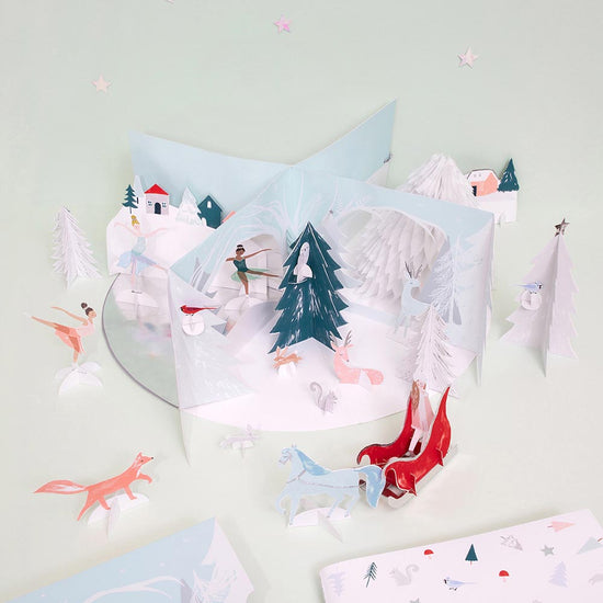 Calendrier de l'Avent à thème : décor des neiges par Meri Meri