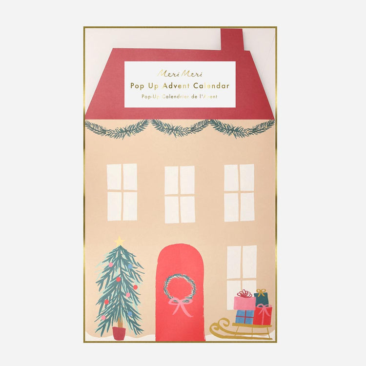 Calendario de adviento pop up Meri Meri: la casa de Papá Noel