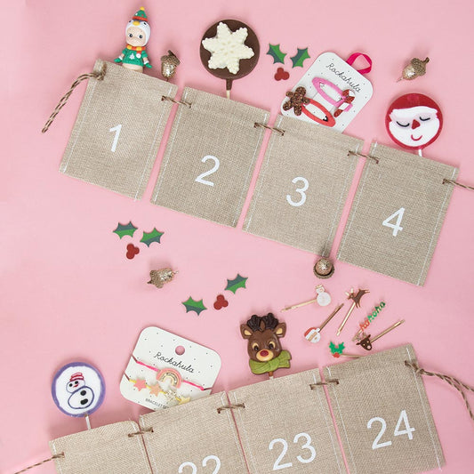 Reusable advent calendar: linen garland to personalize