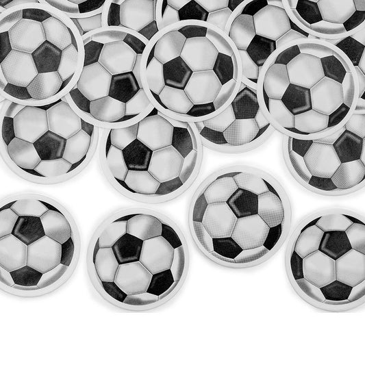 Mini coriandoli di palloni da calcio per il calcio di compleanno del ragazzo